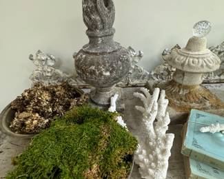 Coral, Moss, French cloth books 