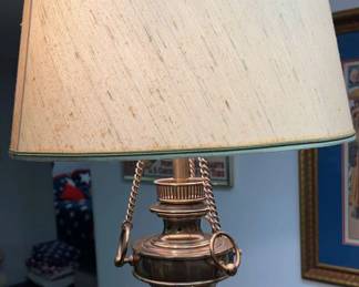 Vintage Brass Hanging Lamp 