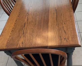 Oak Kitchen Farm Table With 4 Chairs