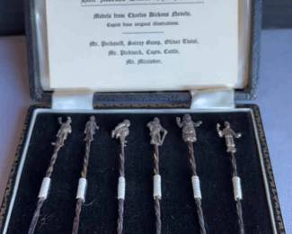 Silver Ball Mark Cherry Sticks Dickens Set
