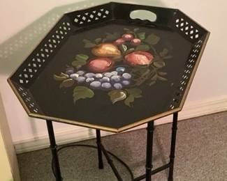 Black Toleware Tray