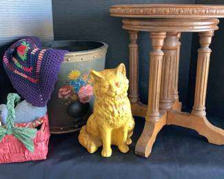 Wood Carved Stool Misc Decor