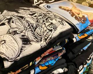 Large collection of Tshirts.