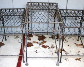 317 - 3 Metal Tables largest, 20 x 14 x21
