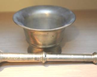 23 - Brass Mortar & Pestal
