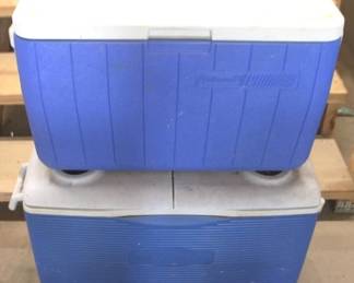 167 - 2 Hard Plastic Coleman Coolers
