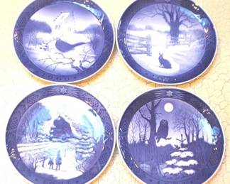 110 - Royal Copenhagen Plates w / Boxes - 7.5" Round
