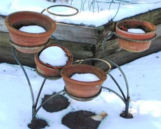 342 - Metal Planter Stand - 33 x 30 x 26
