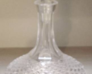 28 - Crystal Decanter - 9.5" Tall
