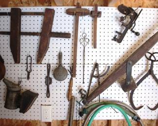 362 - Lot of Antique Tools (on peg board)
