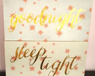 413 - 2 Wood Wall Hangings - 21 x 11
