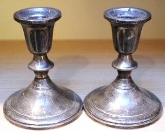 8 - 2 Towle Sterling Candle Holders - 4.5" Tall

