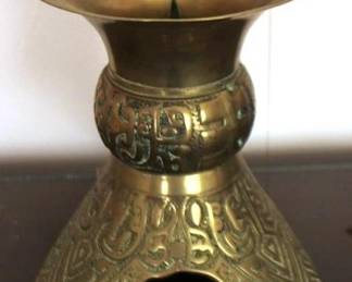 411 - Brass Candleholder - 9" tall
