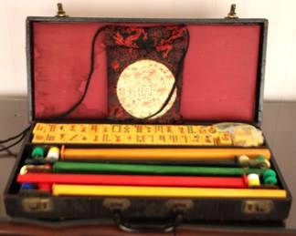 416 - Vintage Mahjong Game Set in Case 20 x 9 x 4
