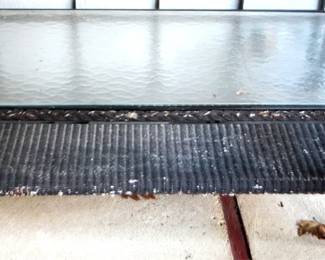 306 - Outdoor Wicker Glass Top Coffee Table 36 x 18 x 17
