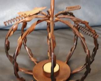 448 - Pumpkin Candle Holder - 9 x 8
