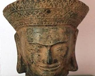 404 - Oriental Head Statue - 12" tall
