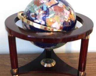 457 - Globe w/ wood base - 15 x 12
