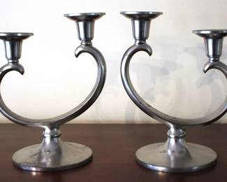 493 - Pair of Candle Holders - 6.5" tall
