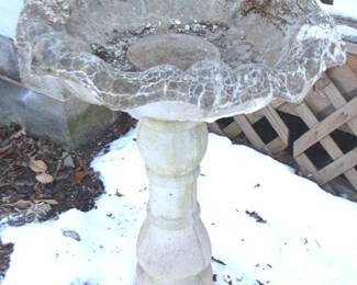 243 - Concrete Bird Bath - AS IS - Damaged - 32" x 22"
