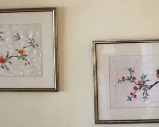 430 - 2 Framed Silk Artwork - 18 x 24
