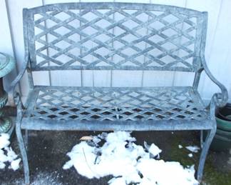 299 - Metal Bench, 42 x 16 x 35
