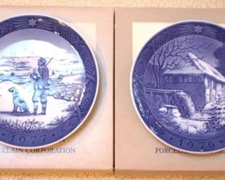 107 - Royal Copenhagen Plates w / Boxes - 7.5" Round
