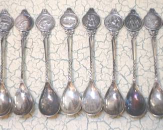 32 - Set of 10 Silver Plated Spoons - 5" Long
