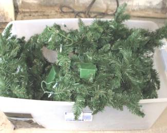 160 - Tote w / Christmas Decorations
