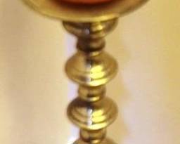 444 - Candle stand w/ Candle - 25" tall
