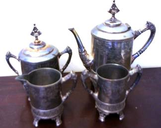 385 - Silver Plated Tea Set - 4pcs
