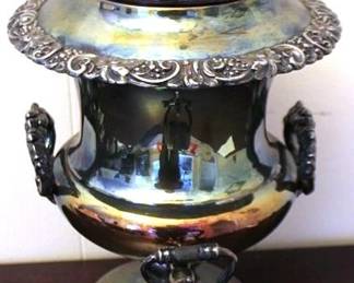 390 - Silver Plated Samovar 13" tall
