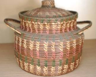 58 - Native American Basket with Lid - 7" x 9"
