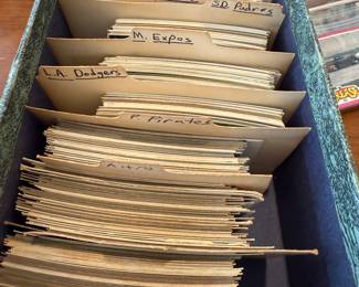 Vintage baseball cards by team