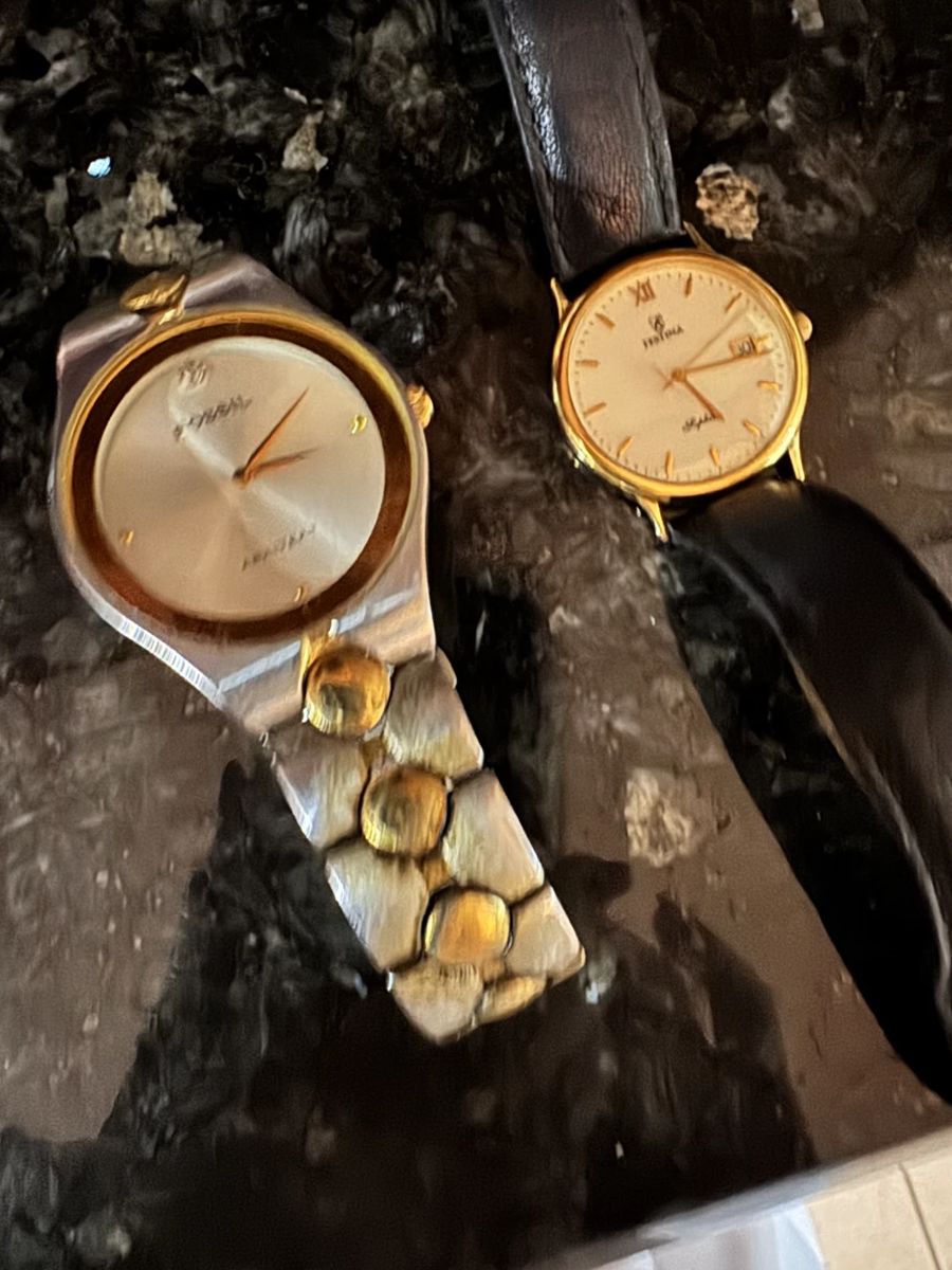 Fossil watch and 18 carat Festina watch