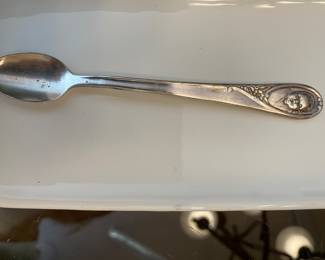 Vintage Gerber Baby Spoon, Silver Plate
