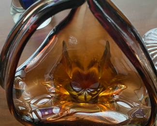 Mid Century Free Form Art Glass