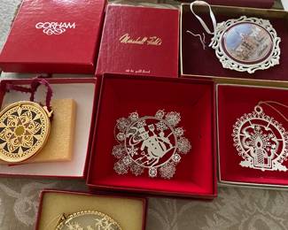 Marshall Fields, Gorham, Reed Barton Ornaments/Boxes