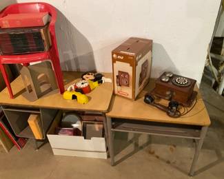 Vintage Children School Desks