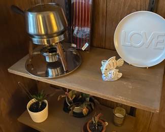 Mid Century Stainless Fondue Set