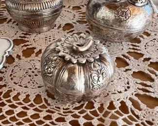 Cambodian Silver Betel Box- Small Pumpkin 
