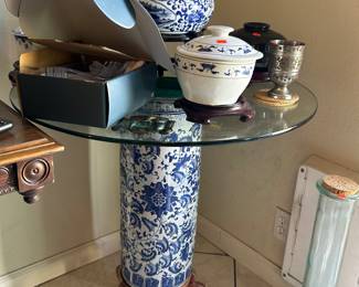 Asian Vase Glass Table
