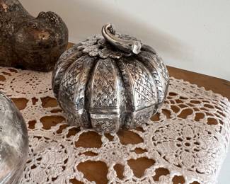 Cambodian Silver Betel Box- Pumpkin