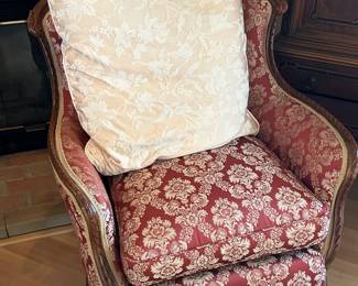 Red French Style Armchair 