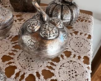 Cambodian Silver Betel Box- Melon