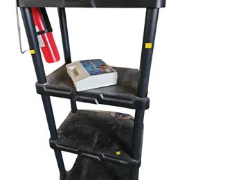 3 Black Heavy Duty Shelving Units & Paint Caulk