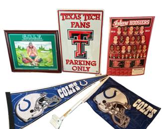 Sports Memorabilia Decor Lot Pennant Posters Prints Gold IU TT Colts