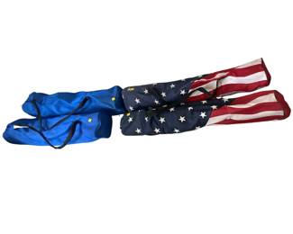 4 Camp Chairs Blue Red White Blue