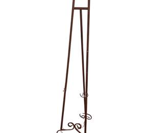 5 Foot Tall Art Sign Easel Distressed Metal Bronze