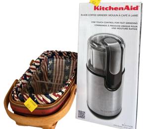 KitchenAid Coffee Grinder in Box & Basket